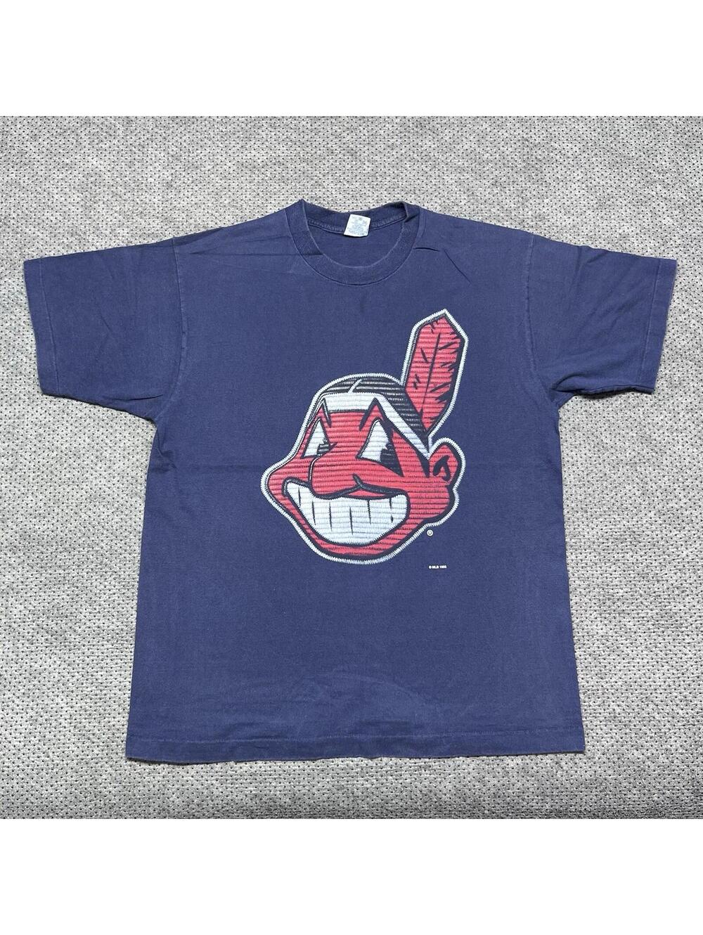 Vintage 1995 Salem Sportswear Cleveland Indians Baseball T-Shirt Large RARE Mens